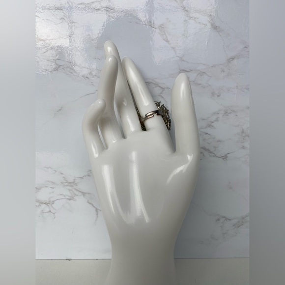 Women's Fashion Jewelry Yellow Rhinestone Ring One Size - Picture 2 of 8